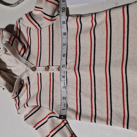 Ever & Ever 3 Button Stripe Hooded Shirt 12mo NWT - Picture 8 of 15
